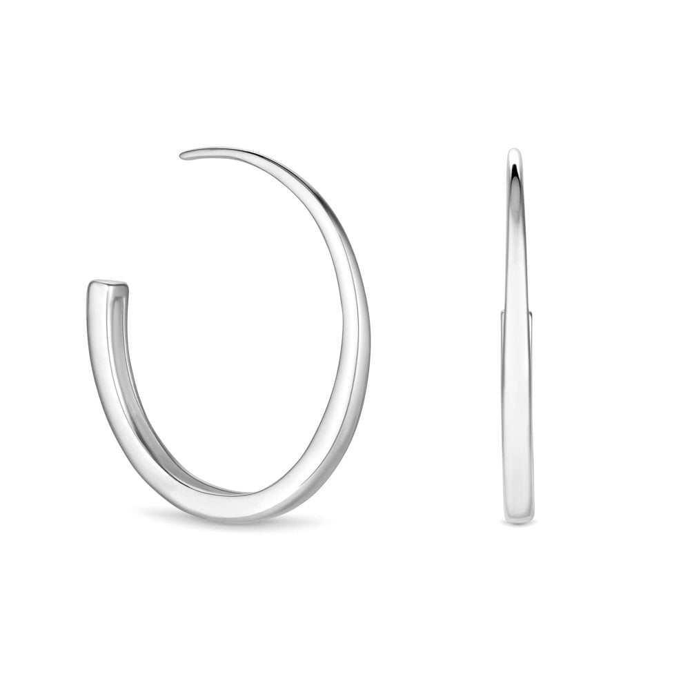 Simply Silver Sterling Silver 925 Graduated Hoop Earrings Jewellery From Jon Richard Uk 