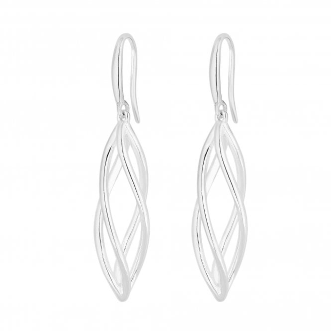 Simply Silver Sterling Silver 925 Polished Cage Drop Earring Jewellery From Jon Richard Uk 