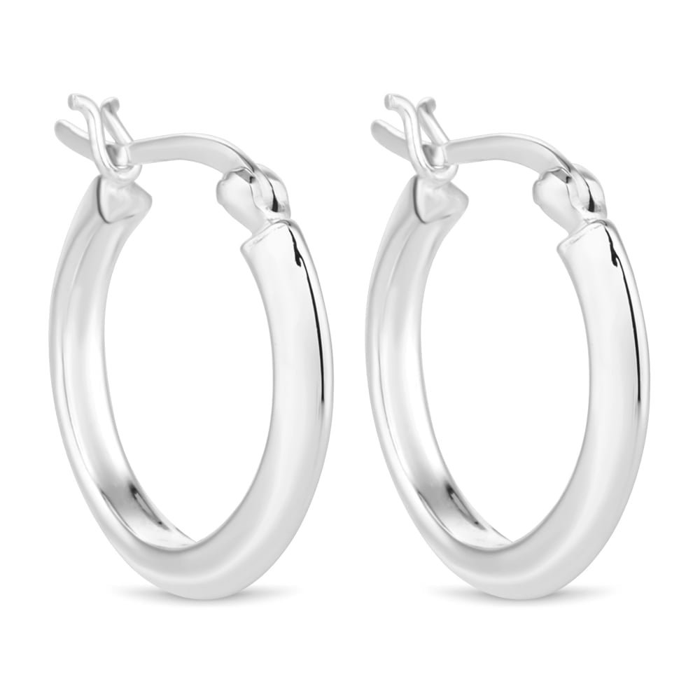 Simply Silver Sterling Silver 925 Thick Hoop Earring Jewellery From Jon Richard Uk